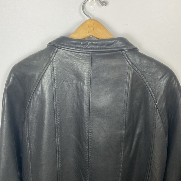 Vintage Gallery Full Leather Jacket Zip front size large - Picture 9 of 15